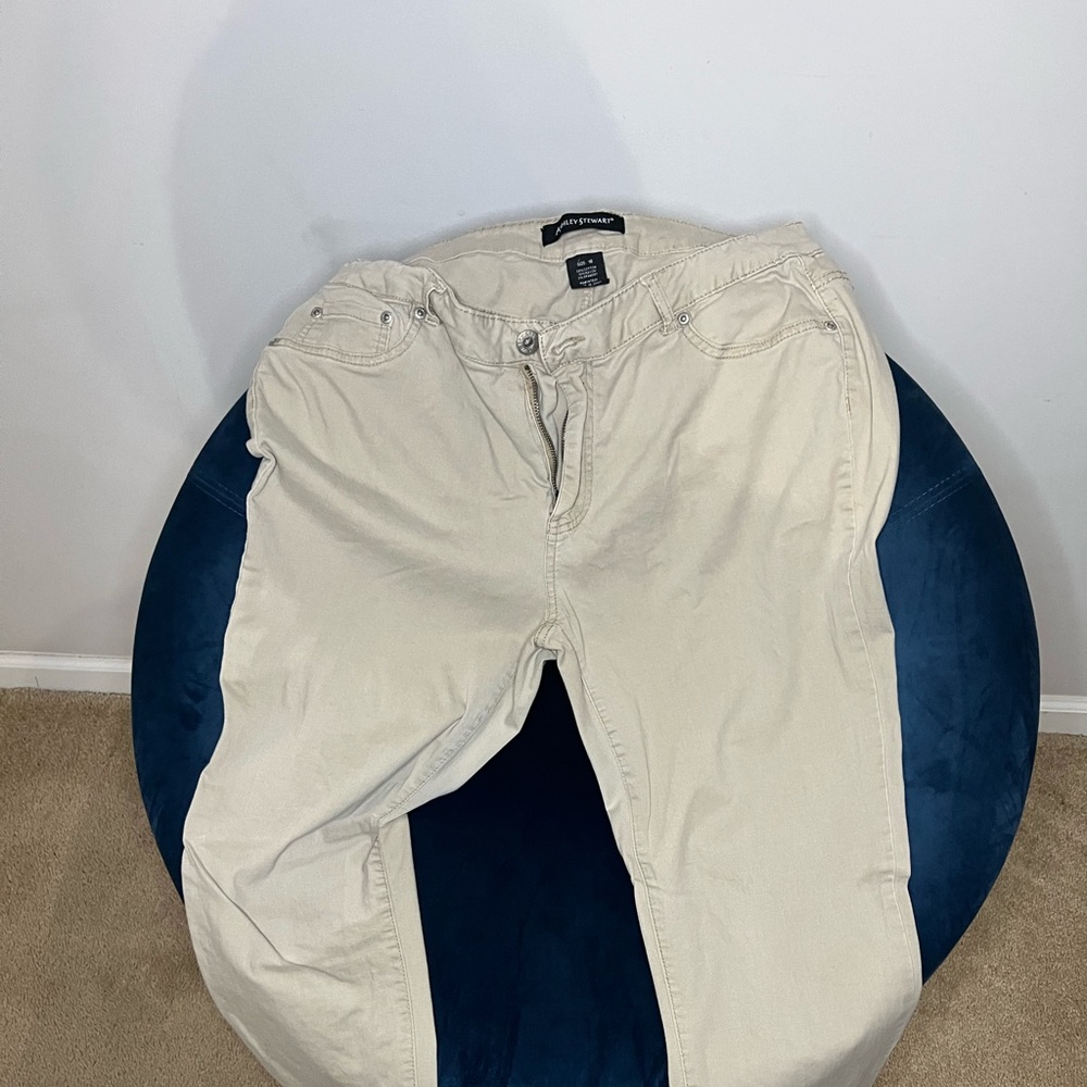 Ashley Stewart Cream Trousers